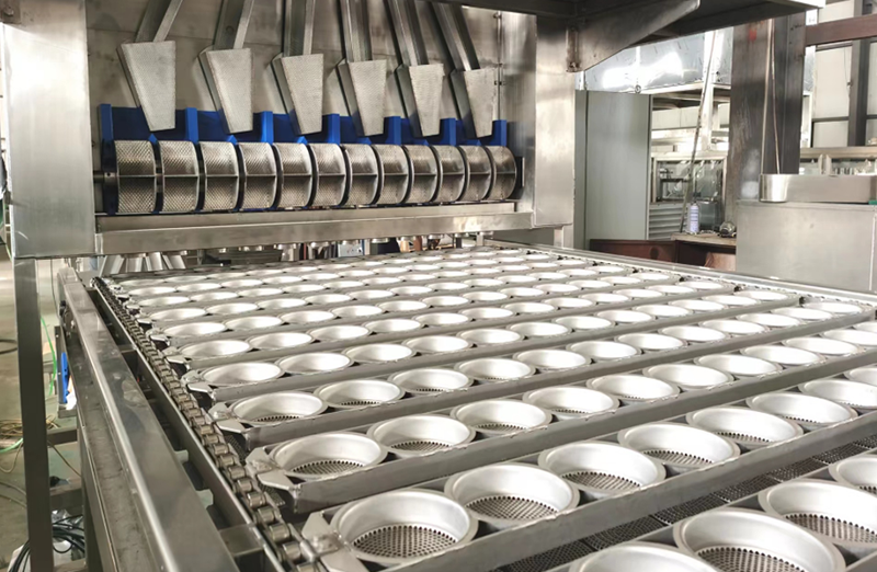 Linie de producție de tăiței rotunzi instant prăjiți